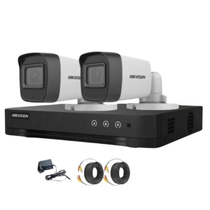 Kit 2 Cámaras Seguridad Hikvision Dvr 4 Ch Full Hd